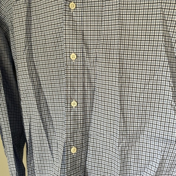 Polo Ralph Lauren 100% Cotton Stretch Blue/ White Button Down Shirt Large - Picture 5 of 8